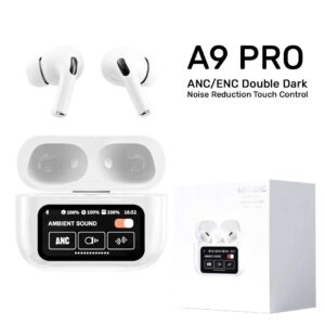 AirPods A9 Pro – ANC & ENC Noise Reduction, Touch Control, Boosted Bass, Wireless Earbuds for Android & iOS